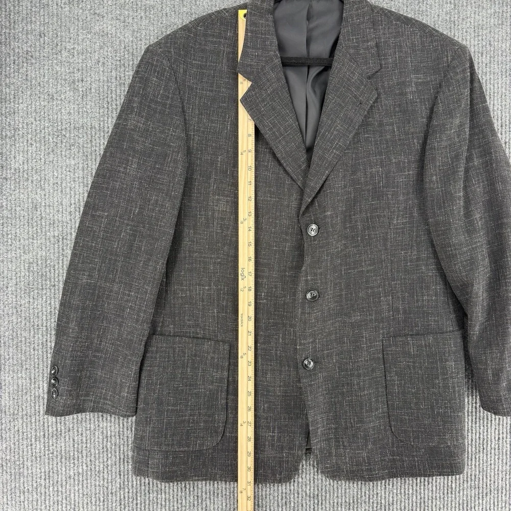 Vintage Barrington mens suit blazer wool linen 44S sport coat tweed formal short